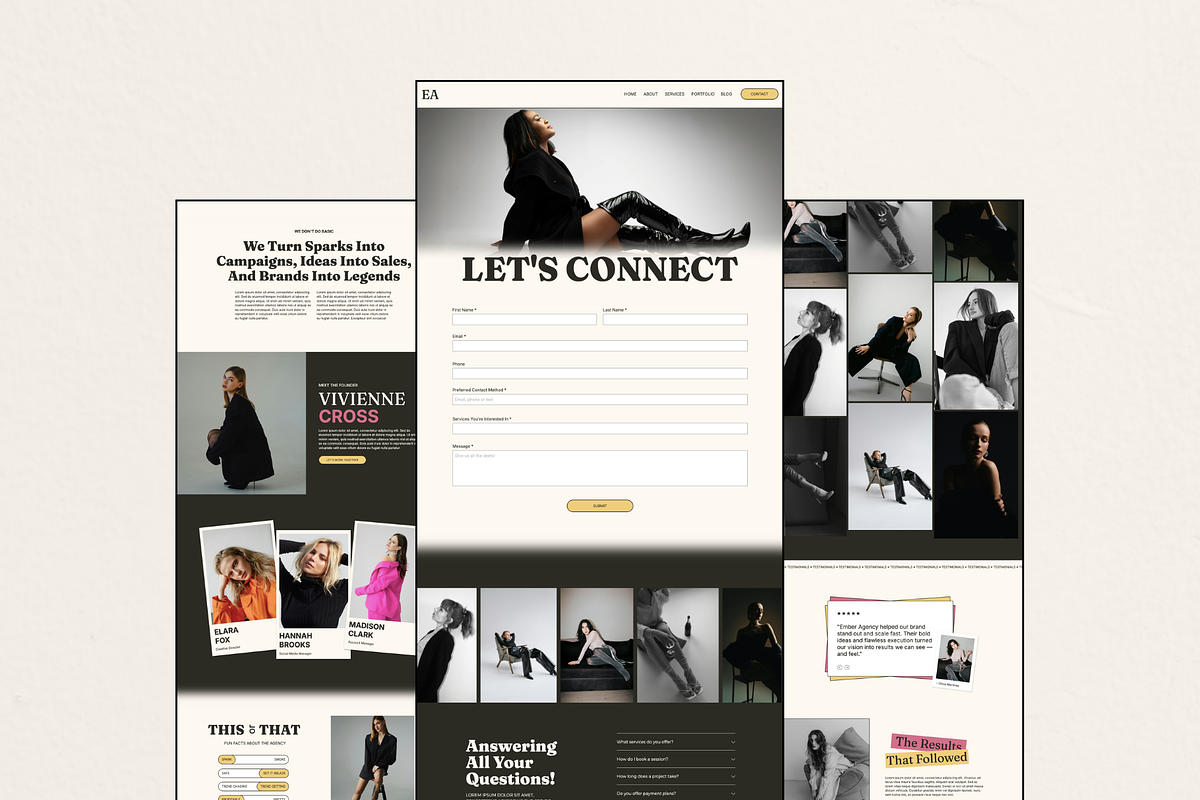 Bold Yellow Showit Agency Template, a Squarespace Template by Breah Designs (Photo 3 of 10)