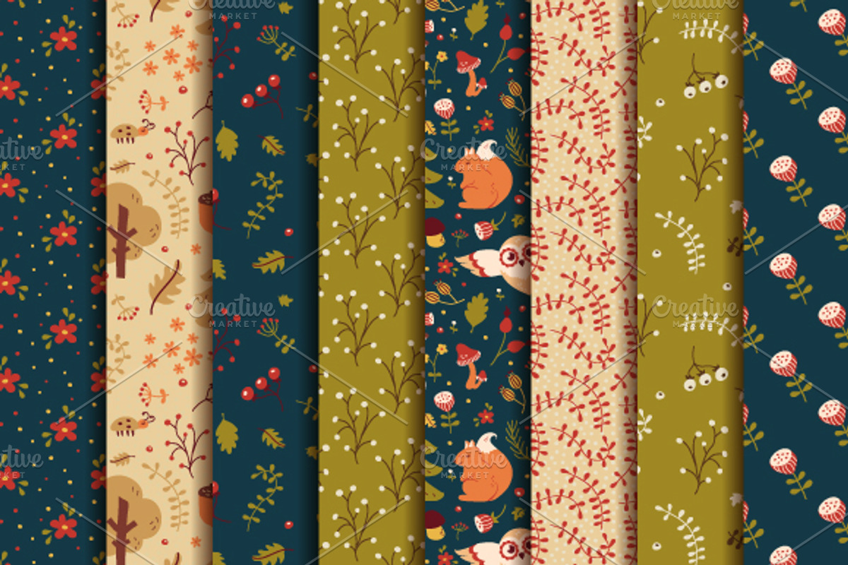 Dreamy forest collection, a Pattern Graphic by JuliaMalinovskaya (Photo 3 of 6)