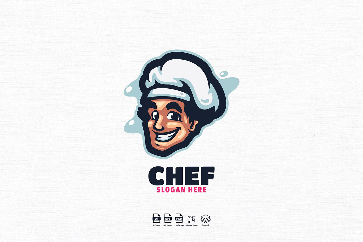 Chef Mascot Logo Design, a Branding & Logo Template by kromastd22