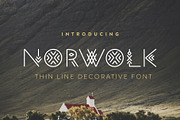 Norwolk - Thin Line Decorative Font, a Symbol Font by Struvictory.art (Thumbnail 1 of 9)