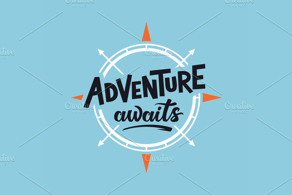 Adventure Lettering Illustrations., an Illustration by tetiana.svirska (Photo 4 of 7)