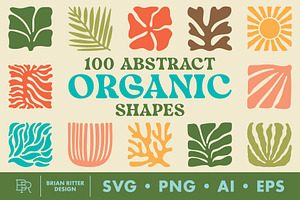 100 Abstract Organic Shapes, an Object Graphic by Brian Ritter Design