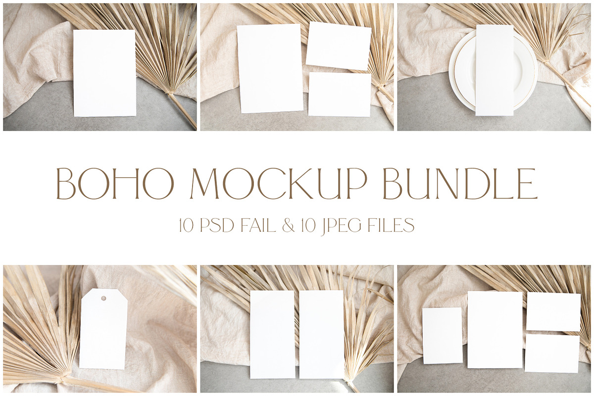 Boho Mockup Bundle,Invitation Mockup, a Product Mockup by ILoveMockupDesign (Photo 1 of 11)