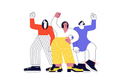 Girl power and feminism concept., a Person Illustration by Lucky Shop (Thumbnail 5 of 6)
