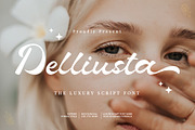 Delliusta - Luxury Script Font, a Script Font by Dhabee (Thumbnail 1 of 15)