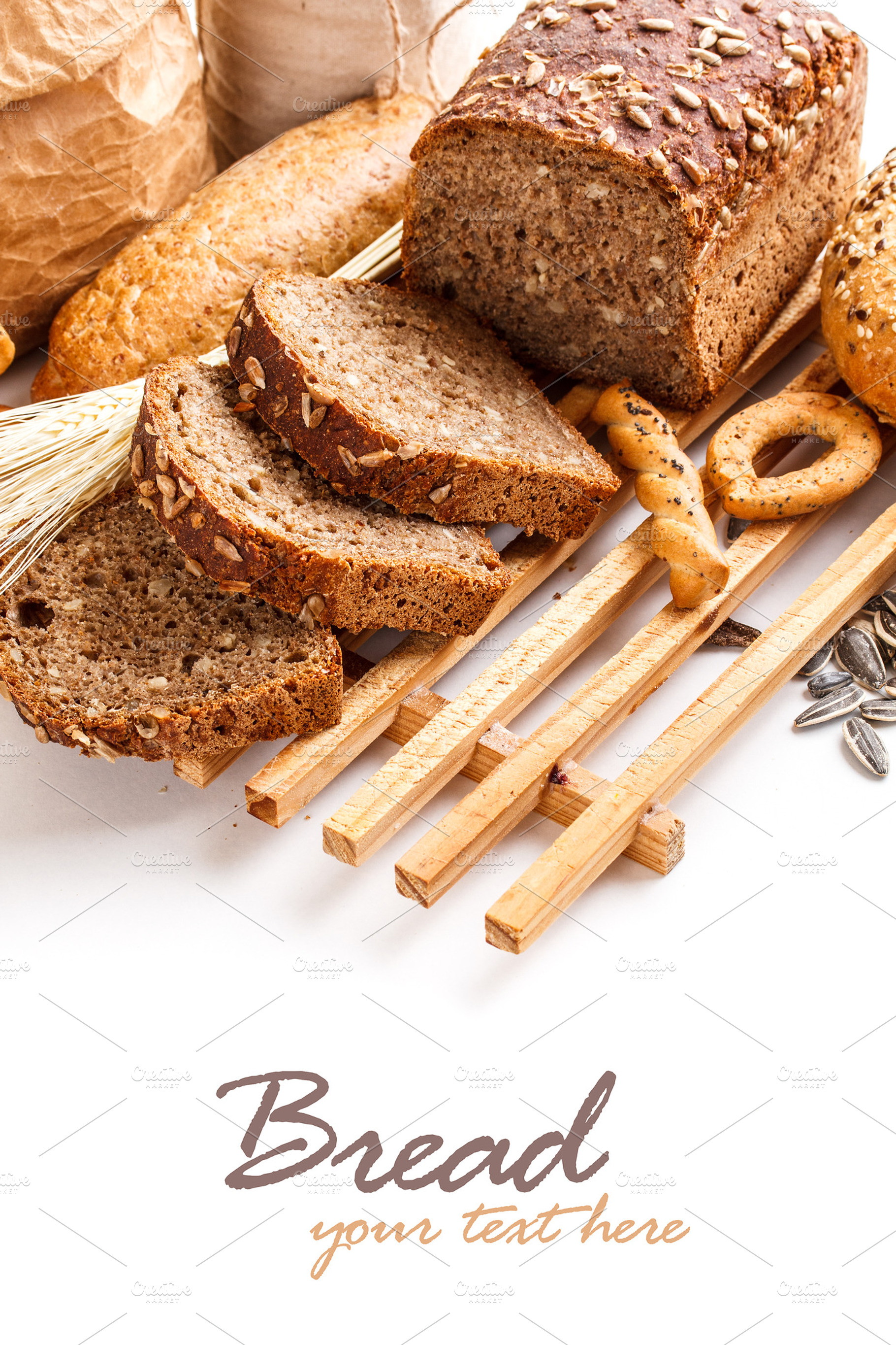 Rye bread featuring bakery, board, and bread