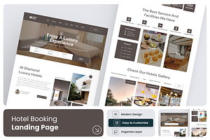 Hotel Booking Landing Page, a Landing Page Template by Annora Studio
