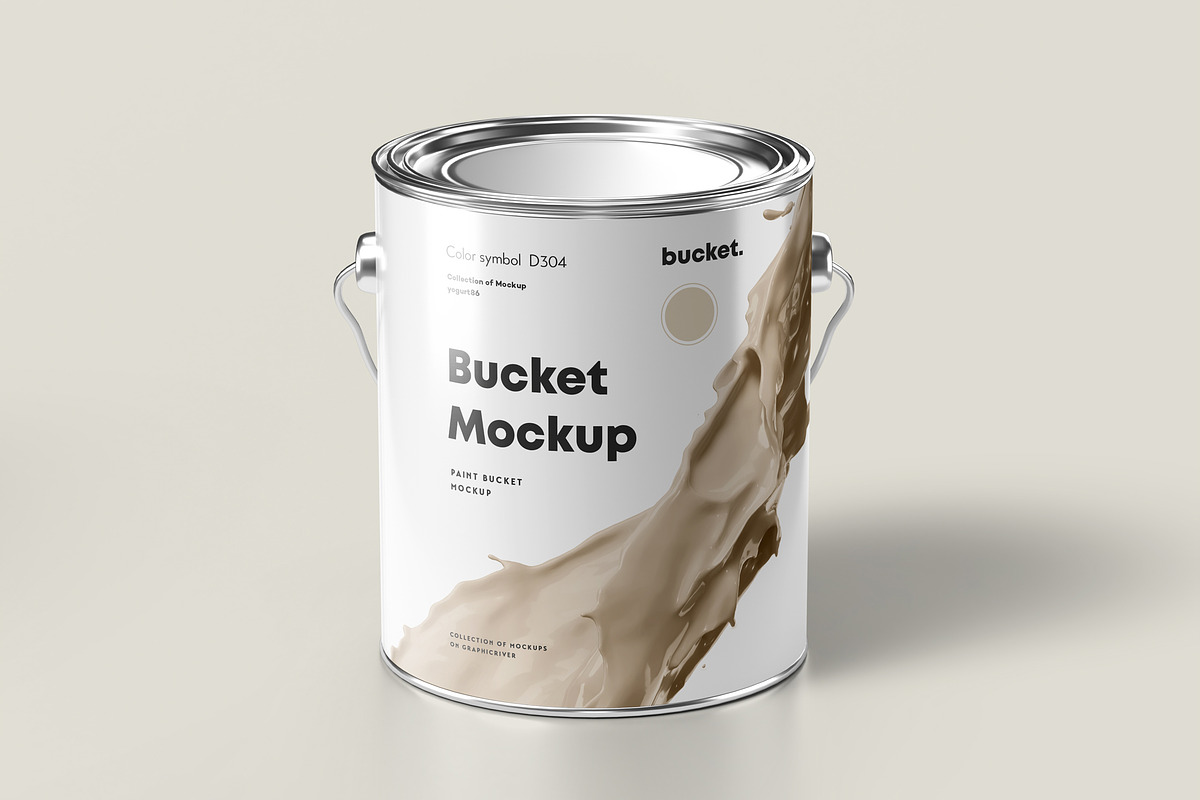 Paint Bucket Mock-up, a Cups & Container Mockup by Yogurt86 (Photo 4 of 13)
