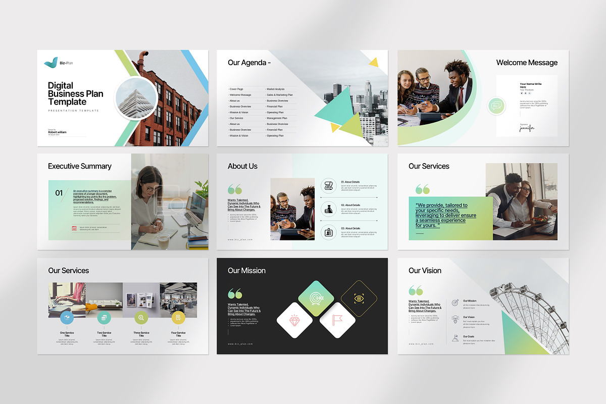 Business Plan PowerPoint Template preview 4