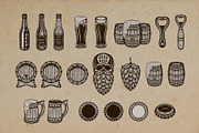 Beer Emblems in Vintage Style Part 1, a Branding & Logo Template by AkimD (Thumbnail 5 of 6)