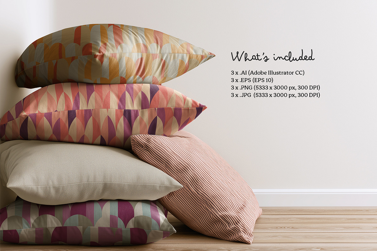 Retro geometry seamless pattern set, a Pattern Graphic by Momosama Studio (Photo 5 of 5)