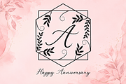 Ganisya Floral Monogram, a Handwritten Font by Yoga Letter (Thumbnail 2 of 6)