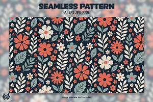 Classic Flower - Pattern Background, a Background Graphic by NOX Labs