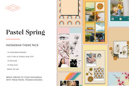 10 Spring Pastel IG TV/Story Pack