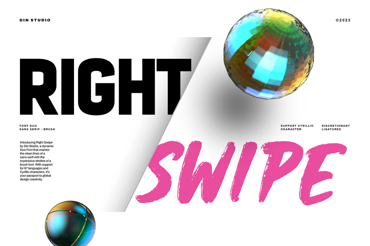Right Swipe, a Script Font by din-studio.com (Photo 1 of 10)