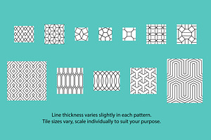 Monoline Seamless Lattice Patterns