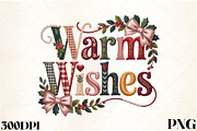 Faux Embroidery Warm Wishes Quote Cl, an Illustration by CrexoraLab (Thumbnail 1 of 4)