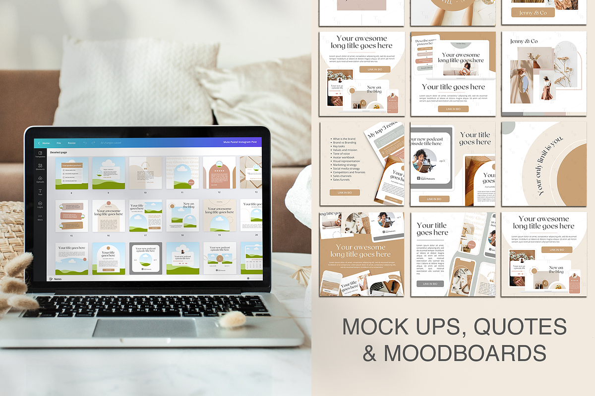 Pastel Instagram Templates for Canva, a Social Media Template by Templates Boutique (Photo 8 of 9)