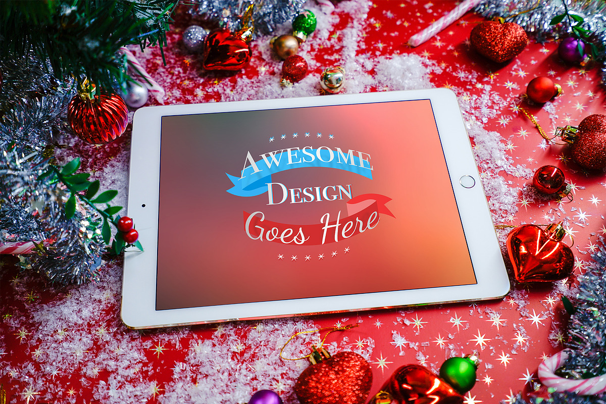 Christmas & New Year Mock-Up #10, an iPhone Mockup by EmilGuseinov (Photo 2 of 2)