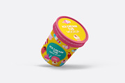 Ice Cream Tub Mockup - 8 views, a Packaging Mockup by Illusiongraphic (Thumbnail 9 of 19)