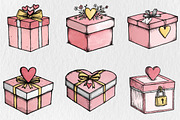 Valentine Day Gift Box Clipart, a Seasonal Illustration by Rose Art (Thumbnail 2 of 6)