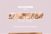 Copper & Glam Brush Strokes, an Object Graphic by Pretty Bloom Designs (Thumbnail 2 of 2)
