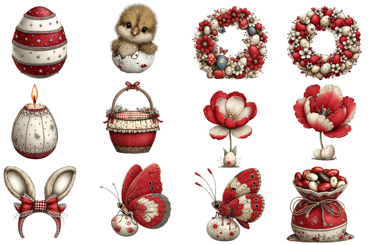 Whimsical Easter Clipart, an Illustration by Designworld (Photo 2 of 7)