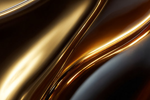 Molten gold liquid flowing smoothly, creating a luxurious abstra, a Photo by Studio ANNA