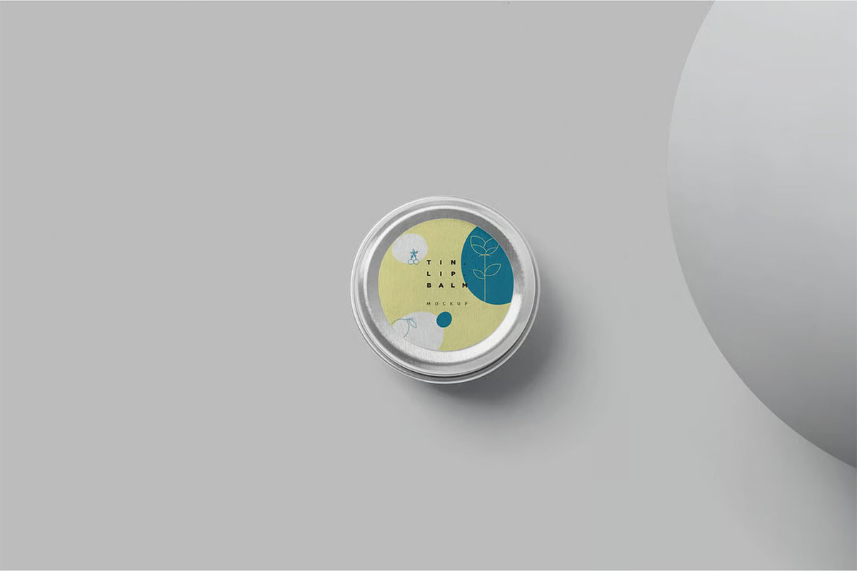 Lip Balm Round Tin Box Mockups, a Packaging Mockup by megostudi0 (Photo 5 of 6)
