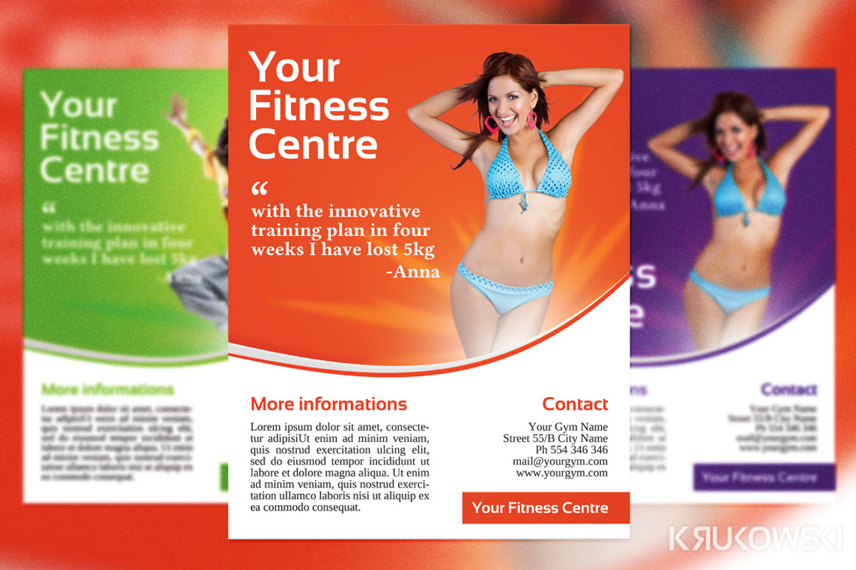 Fitness Centre Flyer, a Flyer Template by Krukowski Graphics (Photo 1 of 3)