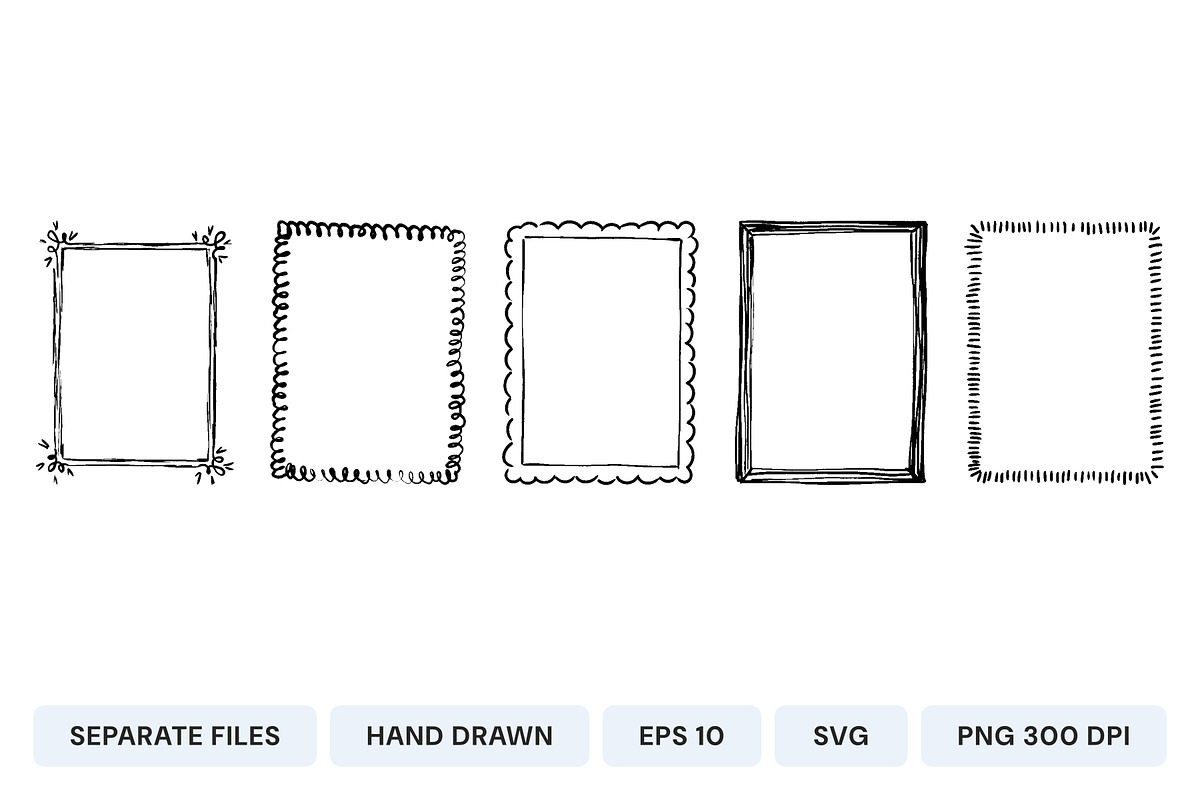 Whimsical hand drawn vintage frames, an Illustration by SappiStudio (Photo 2 of 3)
