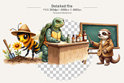 Career Animal Watercolor Clipart, an Animal Illustration by Artnoy (Thumbnail 4 of 8)