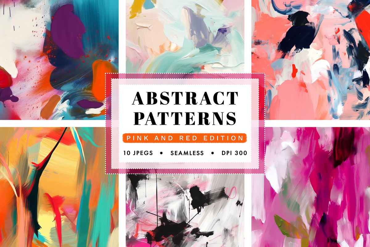 Abstract Red & Pink Patterns, a Pattern Graphic by Ninterints (Photo 1 of 12)