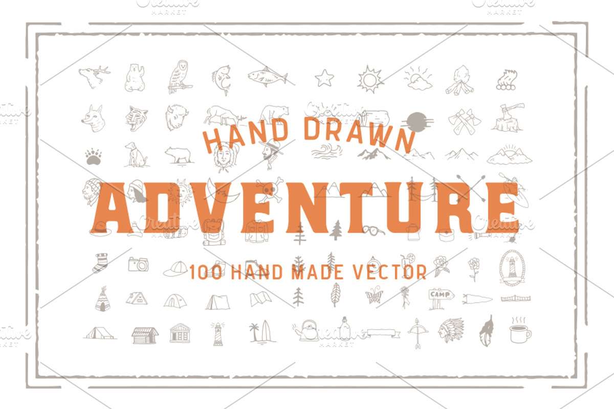 100 hand drawn adventure, an Object Illustration by gemmafalah (Photo 1 of 9)