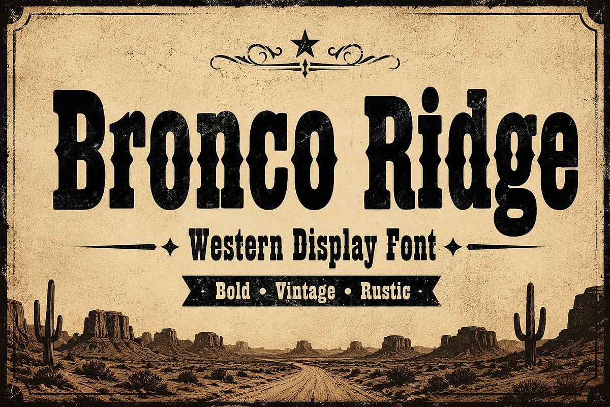 Bronco Ridge, a Slab Serif Font by Wow Magic (Photo 1 of 6)