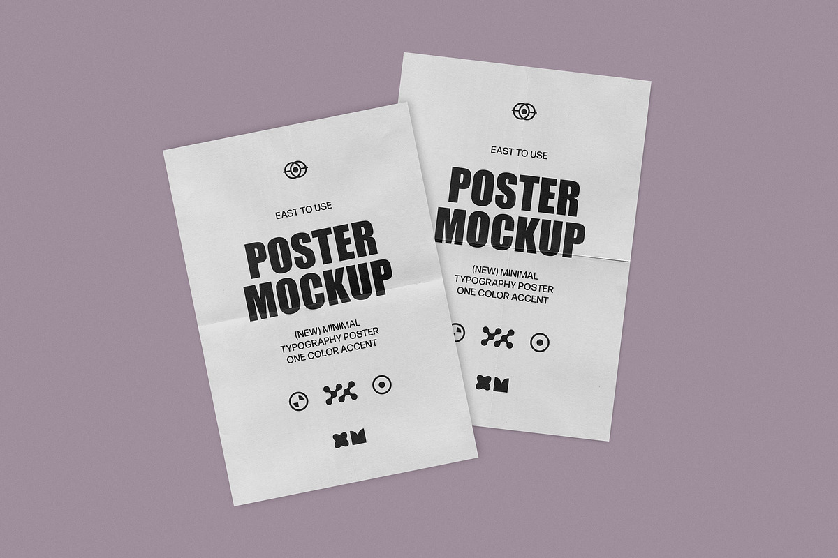 Folded Poster Mockup, an Advertising Mockup by Design Squad (Photo 3 of 5)