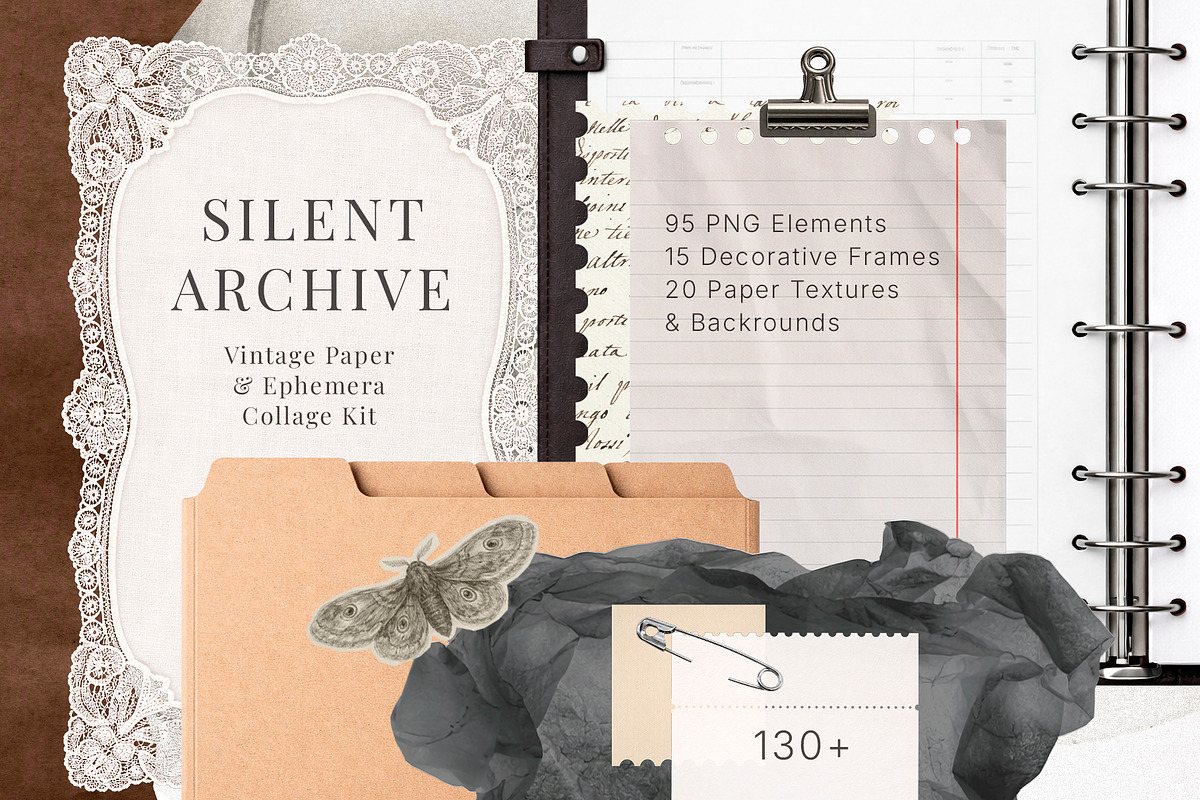 Elegant Paper Elements & Textures, an Object Graphic by Eva Gentle (Photo 1 of 10)
