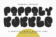 Poppoly Graffiti Bubble Display Font, a Handwritten Font by Maulana Creative (Thumbnail 1 of 7)