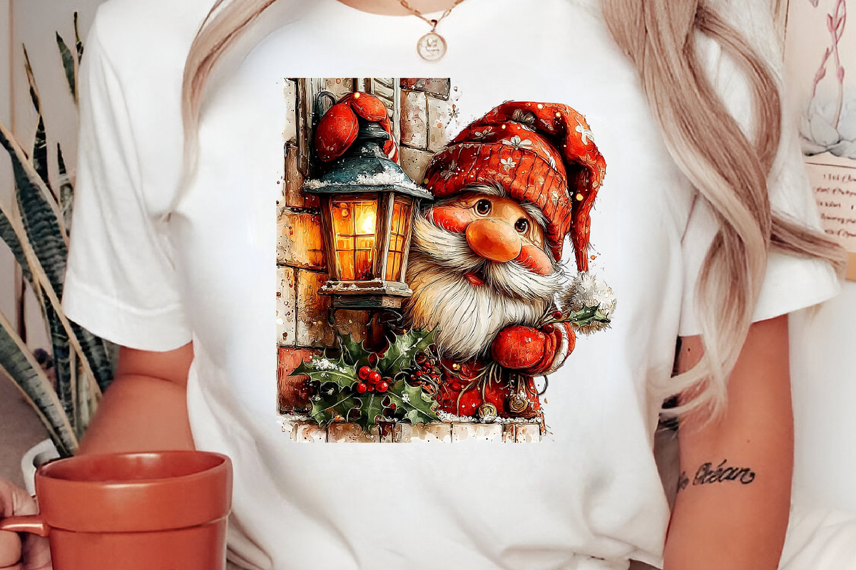 Whimsical Peeking Santa Clipart, a Seasonal Illustration by Black Bird Studio (Photo 4 of 7)