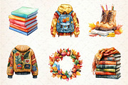Autumn Back to School Clipart, an Illustration by Dream Creation (Thumbnail 3 of 6)