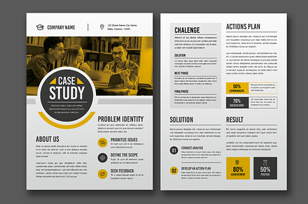 Case Study Layout, a Stationery Template by MightyDesign