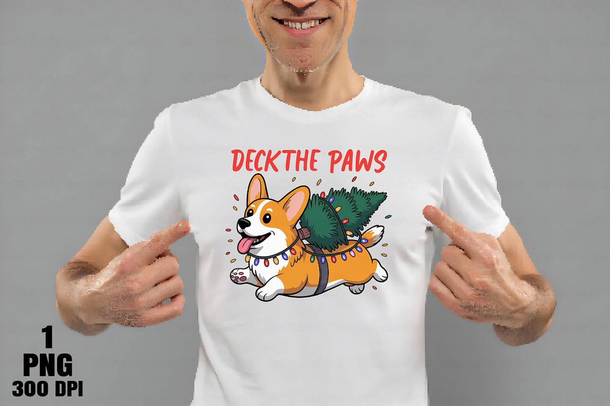 Christmas Dog Corgi PNG, an Illustration by Daily.Designs (Photo 2 of 10)