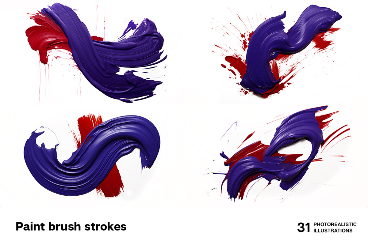 Paint brush strokes. 31 images, a Decorative Illustration by Handmadefont (Photo 4 of 10)