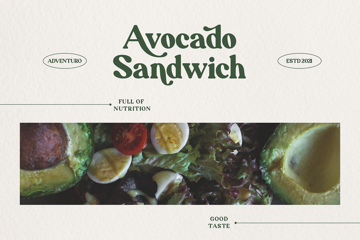Adventuro – Retro Serif Font, a Serif Font by Pen Culture (Photo 3 of 12)
