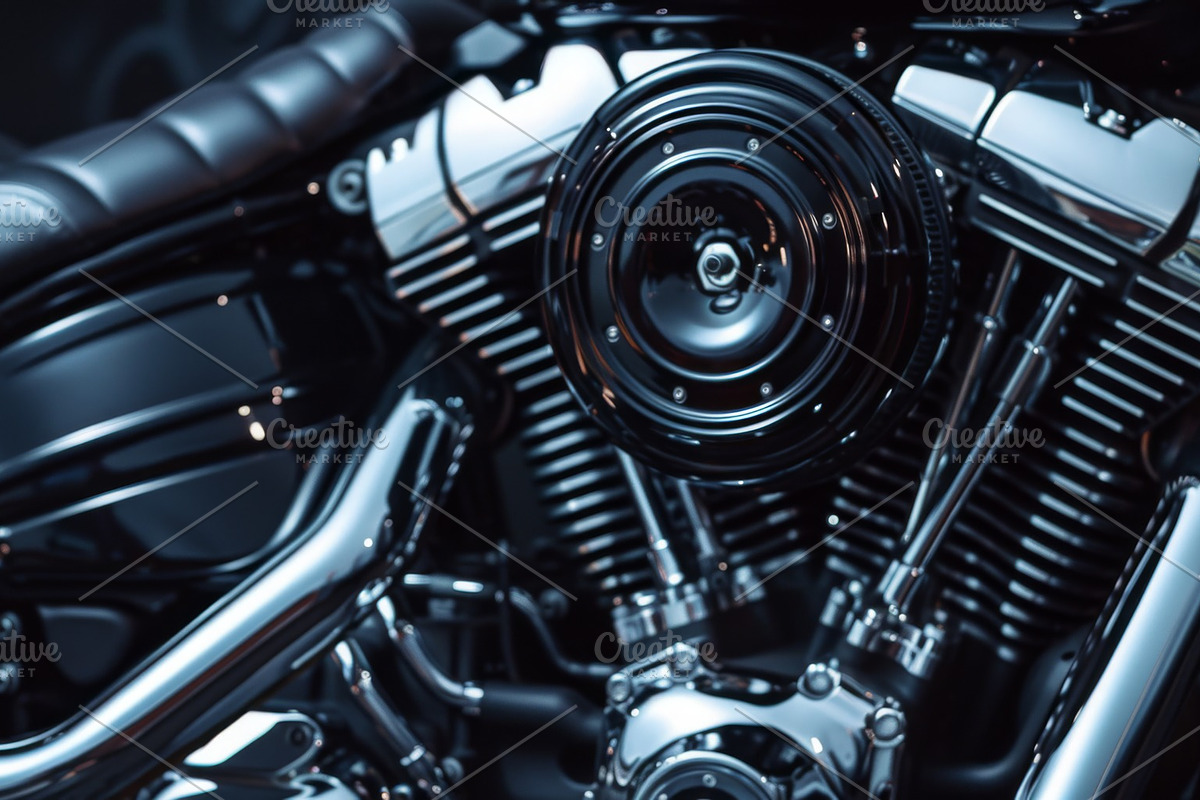 31 Motorcycle engines, a Transportation Photo by Handmadefont (Photo 20 of 33)