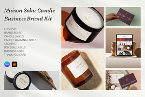 Minimalist Candle Branding Kit, a Branding & Logo Template by Soul & Maeum Store