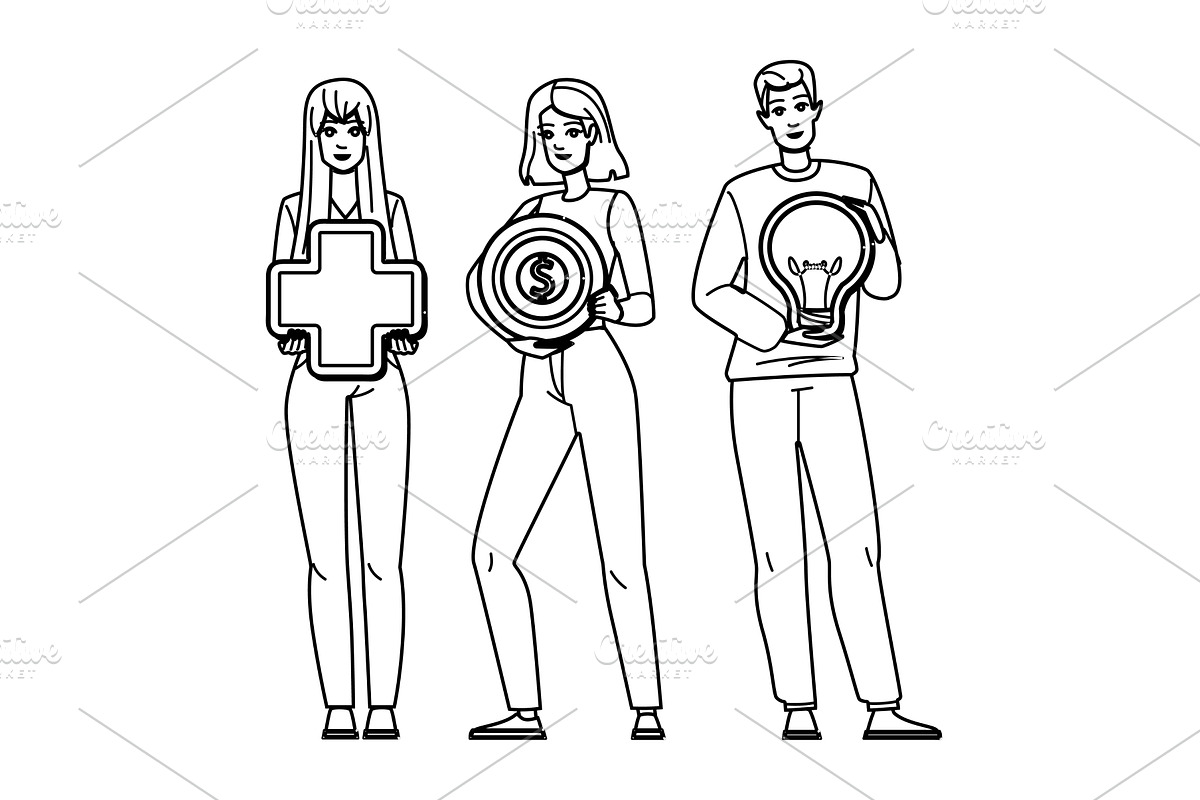 work employee well being vector, a Person Illustration by pikepicture