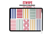Stripes Procreate Pattern Brushes, a Brush Add-On by Brush Lab (Thumbnail 7 of 10)