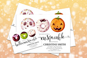 Watercolor Halloween Donut Cliparts, an Illustration by Whimseez (Thumbnail 2 of 4)