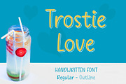 Trostie Love | Handwritten Font, a Handwritten Font by Lemonthe (Thumbnail 1 of 5)